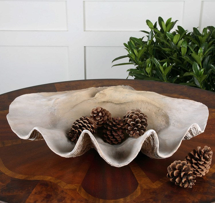 White Clam Shell Bowl