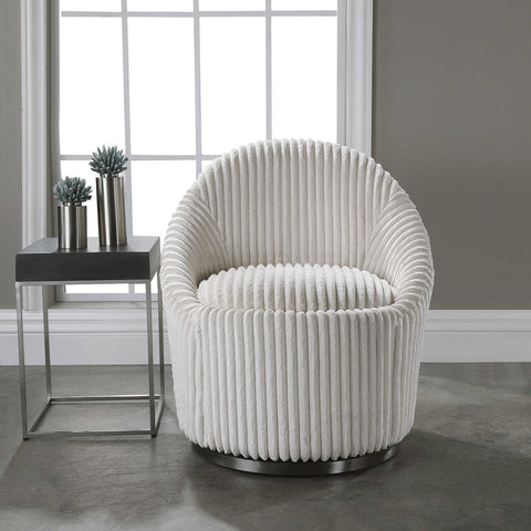 Giola Swivel Chair - Ivory