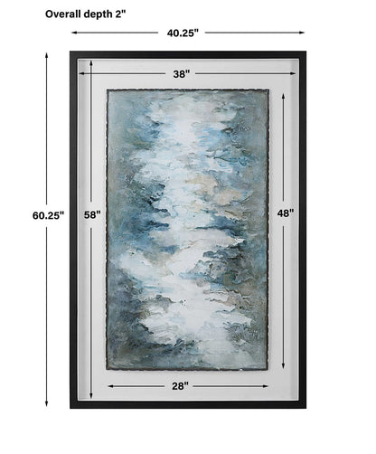 Winter Stream 60 in. Framed Print