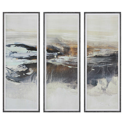 Soft Wave 63 in. Framed Prints - Set of 3