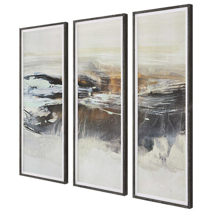 Soft Wave 63 in. Framed Prints - Set of 3