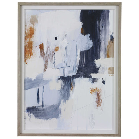 Abstract Brush 53 in. Framed Print