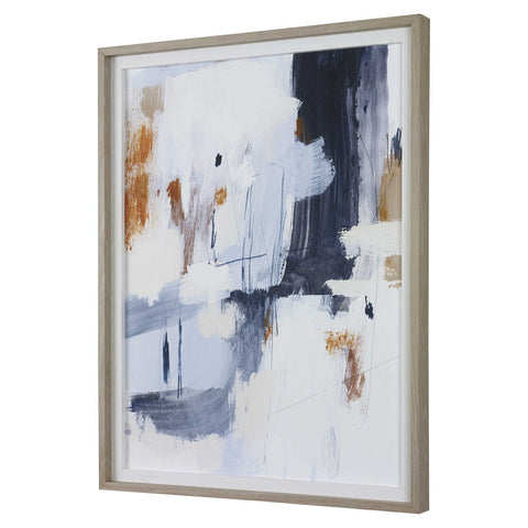Abstract Brush 53 in. Framed Print