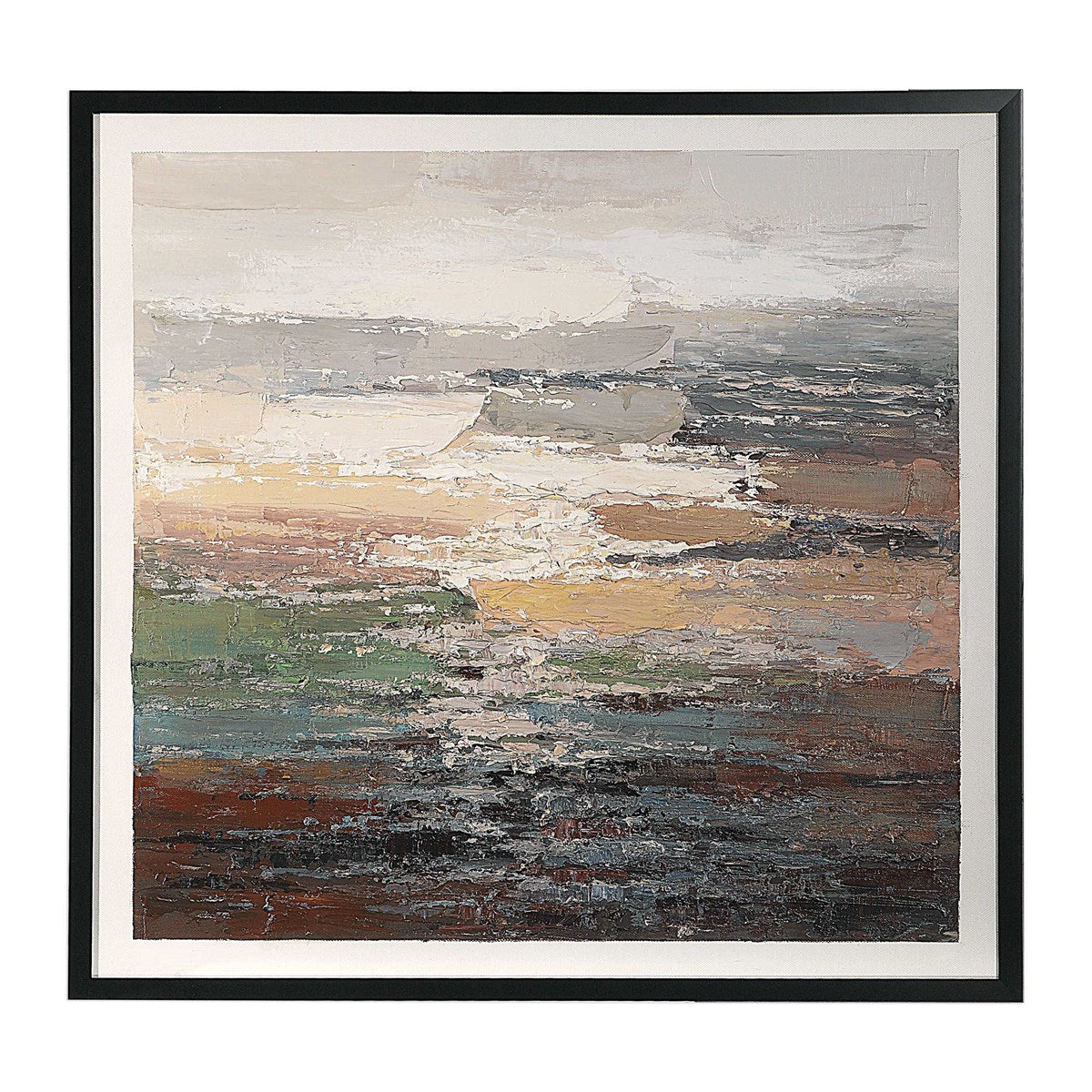 Sea Sundown 49 in. Hand Painted Canvas