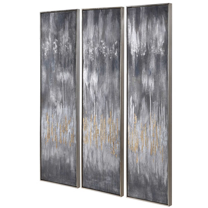 Ashfall 61 in. Hand Painted Canvas - Set of 3