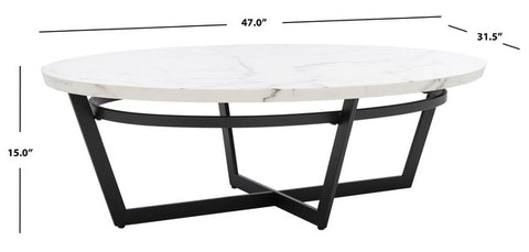 Annys Oval 48 in. Coffee Table