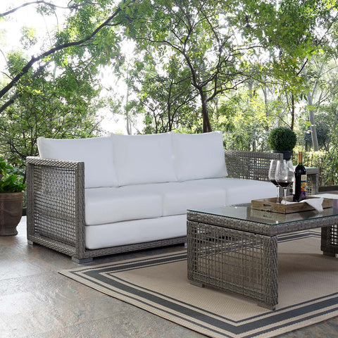 Bassa Outdoor Patio Sofa - White
