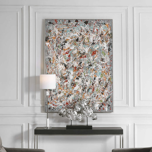 Jackson Pollock Style 61 in. Hand Painted Canvas