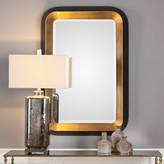 Marcella 42 in. Antiqued Metallic Mirror