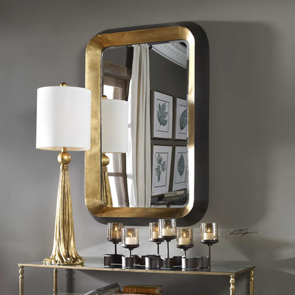 Marcella 42 in. Antiqued Metallic Mirror