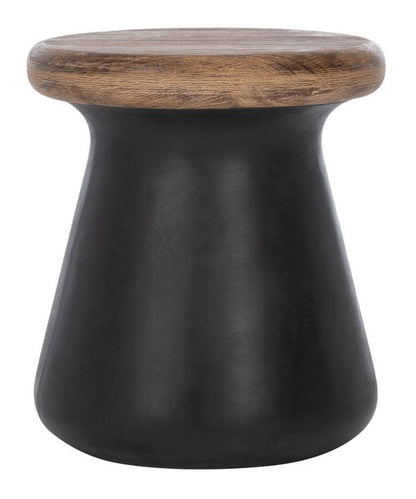 Rupin 18 in. Concrete Accent Table - Black