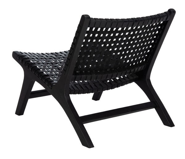 Blair Leather Accent Chair - Black