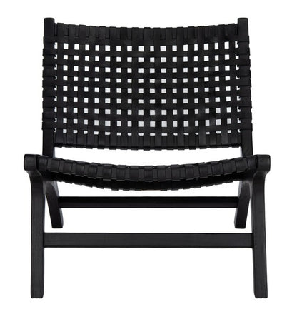 Blair Leather Accent Chair - Black