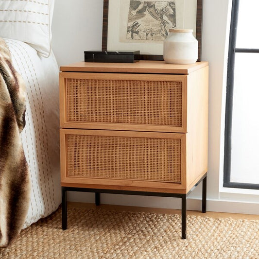 Clove 23 in. Rattan Nightstand